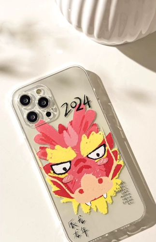 Подходит для Samsung S25/S24/S23/S22/S21/S20/S10+Samsung A56/A36/A55/A35/A54/A53/A52/A34/NOTE10+/NOTE20 Новогодний чехол для мобильного телефона с изображением Дракона