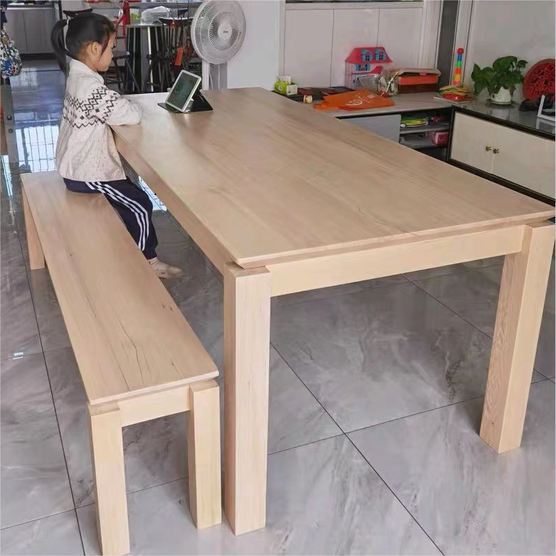 Nordic solid wood living room large long desk household rectangular table simple long table double desk study table