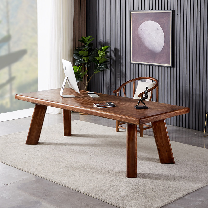 All-solid wood desk long tables window-to-wall narrow desk desk writing desk bedroom double office computer desk