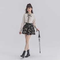 The Little Deers Puff Evil Play Kiss 22 Spring Summer New Classic Teenage Girl Sensation Bow Tie Shirt Half Skirt Suit
