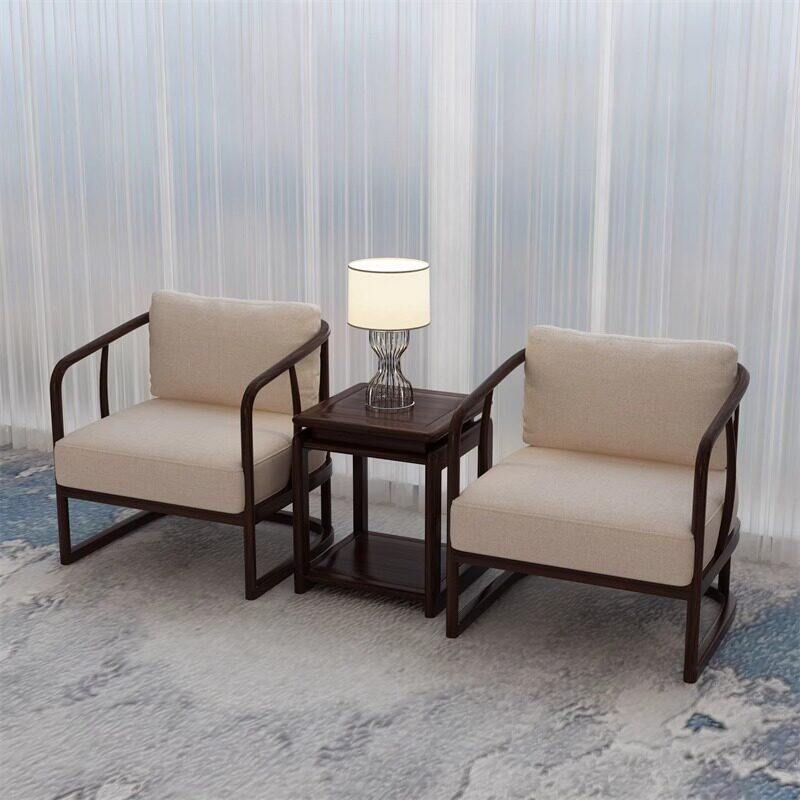 New Chinese-Style Fabric Sofa and Coffee Table Set, Living Room Leisure Single Sofa Chair, Vip Business Reception and Negotiation Table and Chairs New Chinese-Style Fabric Sofa and Coffee Table Set, Living Room Leisure Single Sofa Chair, Vip Business Reception and Negotiation Table and Chairs