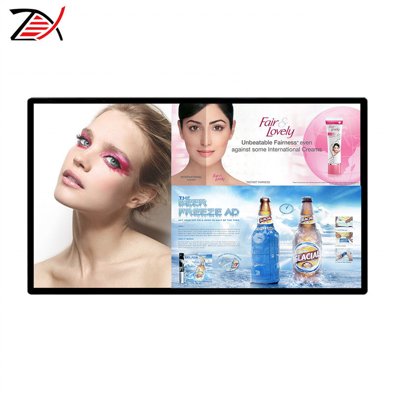 Zhongdi high-definition wall-mounted advertising machine ultra-thin LCD screen exhibition hall horizontal and vertical screen hanging player Android network touch touch query All shopping mall building electronic water sign promotional screen - Taobao