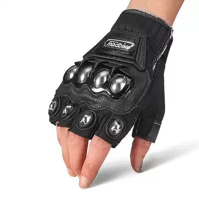 Motorcycle summer gloves stainless steel drop-proof breathable off-road knight riding racing locomotive fighting gloves for men and women