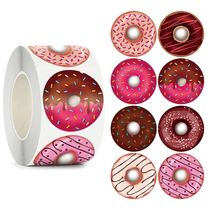 50-500pcs Donuts er 1inch Colorful Kids Label Baking Store D