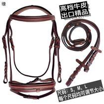 Genuine cowhide leather bridle British style equestrian bridle harness harness bridle complete set