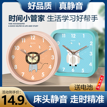 Cartoon alarme réveil students use small clock children special electronic bell boy girl mute bedtime alarme bells girl