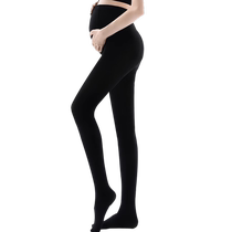 Pregnant womens leggings 2024 spring and autumn wear pantyhose plus velvet thickened high elastic stockings do not fall off the crotch bare legs artifact