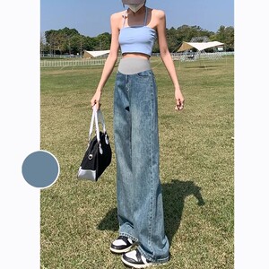 Maternity Jeans 2026 New Spring and Autumn Outerwear Cigarette Straight-Leg Pants Early Pregnancy Winter Wear Belly Supp
