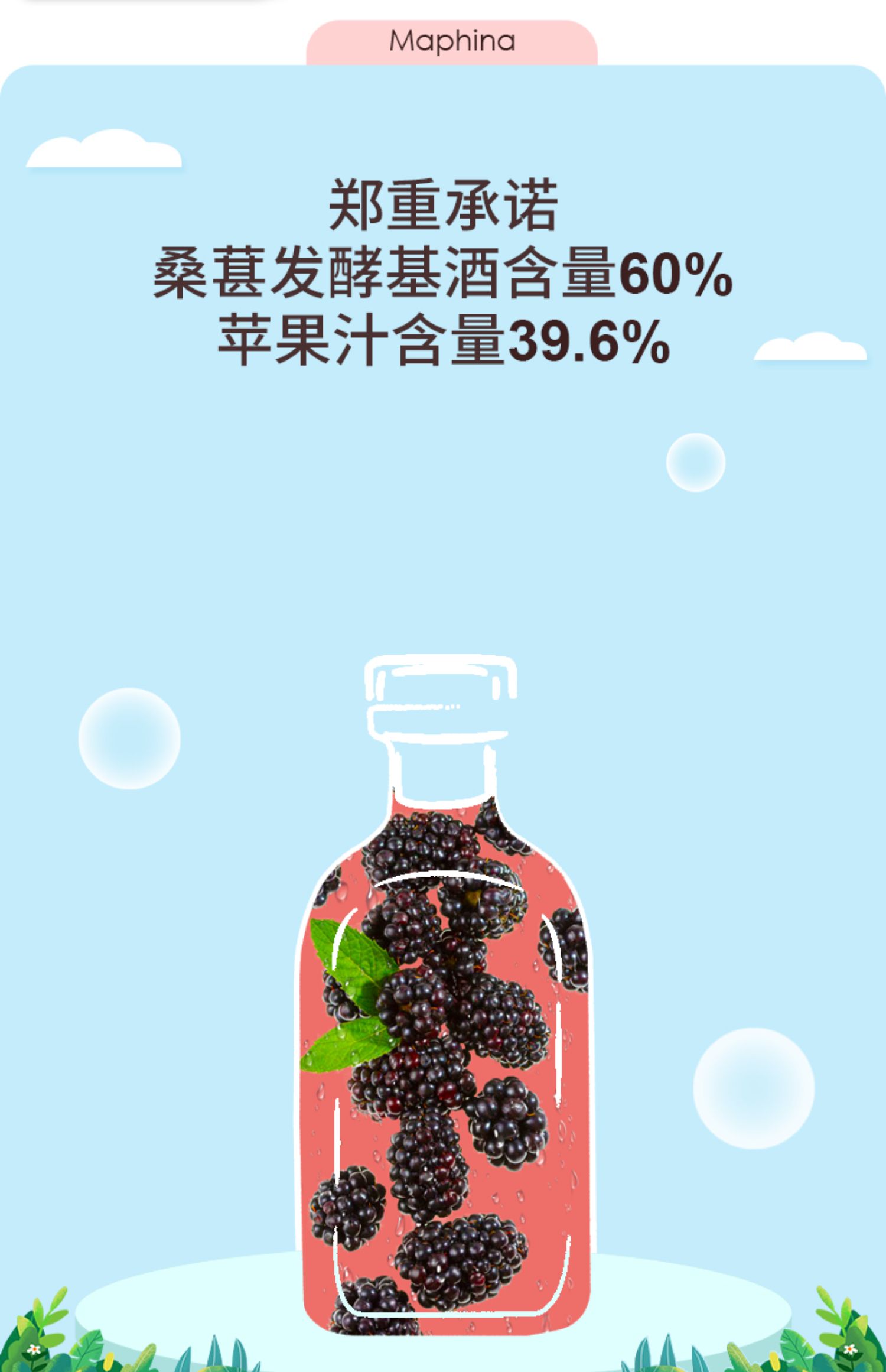 【Maphina】桑葚酒低度微醺果味晚安酒300ml