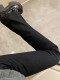 Black flare jeans for women in summer new fat girl mm high waist covering her hips to make her look slimming and elastic straight bell-bottom pants
