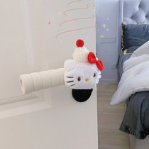 kitty door handle glove protective cover cute anti-collision anti-static handle decoration doll bedroom atmosphere good thing