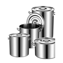 Supor is suitable for stainless steel barrels round barrels soup pots with lids commercial soup barrels thickened household brine barrels oil barrels large capacity