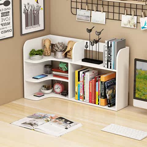 Bookshelves suitable to be placed on the table The student Dormitory Computer desk Home Multi-level Collation Finishing Place Shelf