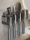 Space Aluminum Toothbrush Holder Family Set, No-Drill Bathroom Mouthwash Cup, Wall-Mounted Electric Toothbrush Rack