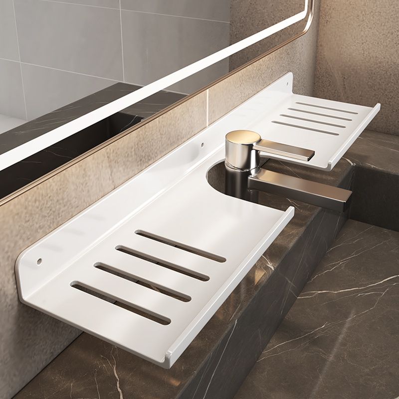 Sink Shelf Tray for Bathroom, Toilet, Mirror Front Washbasin, Wash Basin, No-Drill Bathroom Faucet Rack Sink Shelf Tray for Bathroom, Toilet, Mirror Front Washbasin, Wash Basin, No-Drill Bathroom Faucet Rack