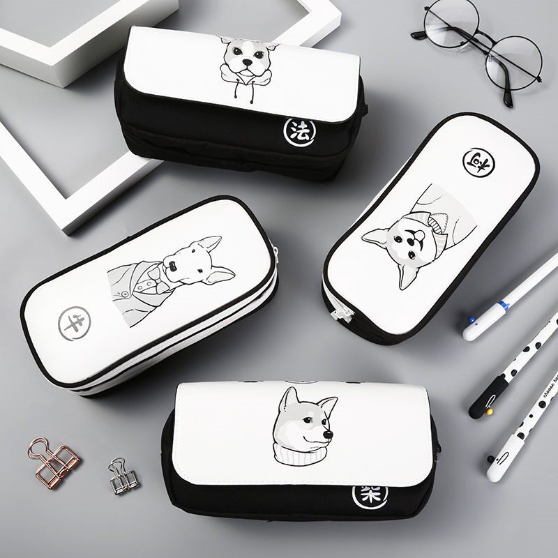 Cute Cartoon Pen Bag Elementary School Students Pencil Case Male Lead Pencil Case Multifunction Pen Case Large Capacity Lead Pencil Case