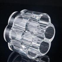 Embroidered pen fashion acrylic containing box round pen holder desktop stationery pen holder multifunctional combined pen holder