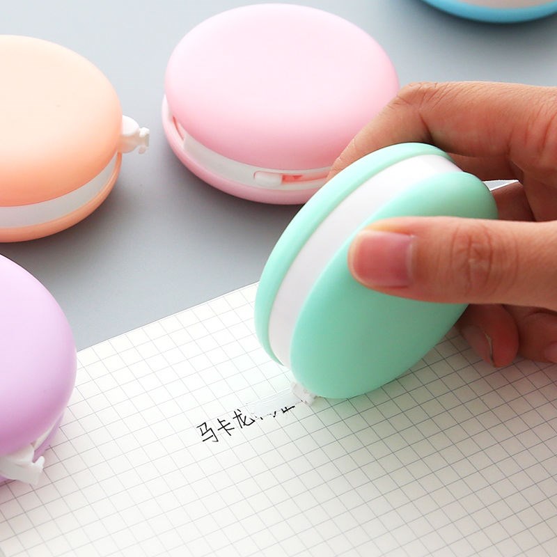 Teenage Girl Hearts students with creative stationery macaron fix with cutting sleeve Cornetto function