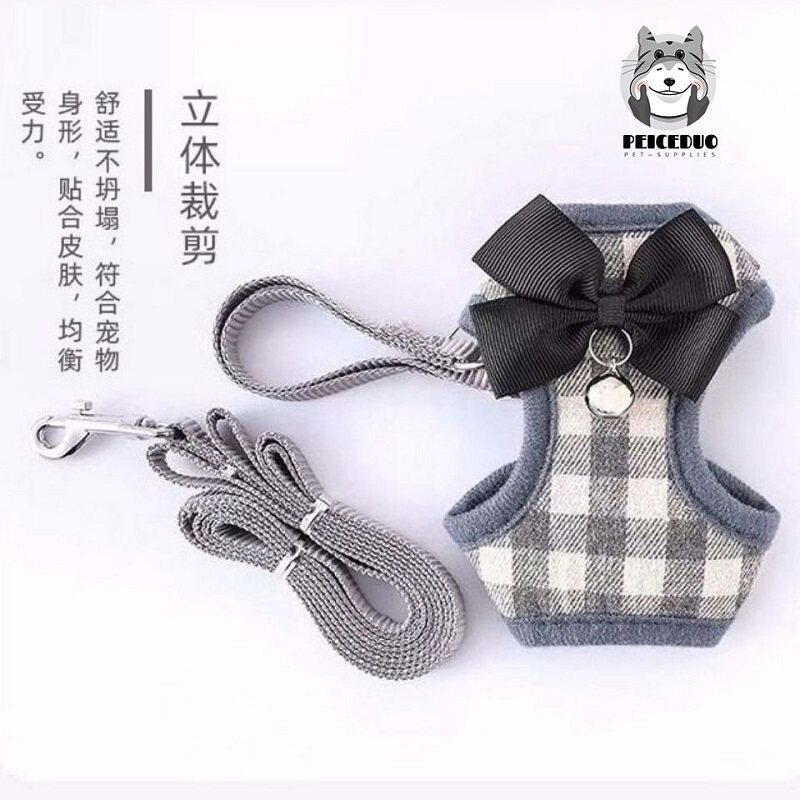 Kitty Traction Rope Young Cat Walk Cat Rope Small Cat Mini Super Small Anti-Escape Cat Chain Comfort Material Vest Type Rope