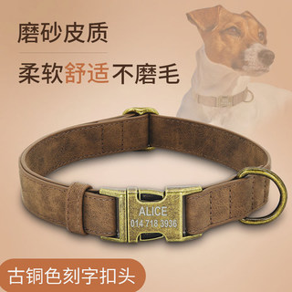 Dog Collar for Small Dogs, Teddy, Corgi, Dog Collar for Medium-Sized Dogs, Leash, Dog Tag for Large Dogs, Anti-Lost Dog Collar