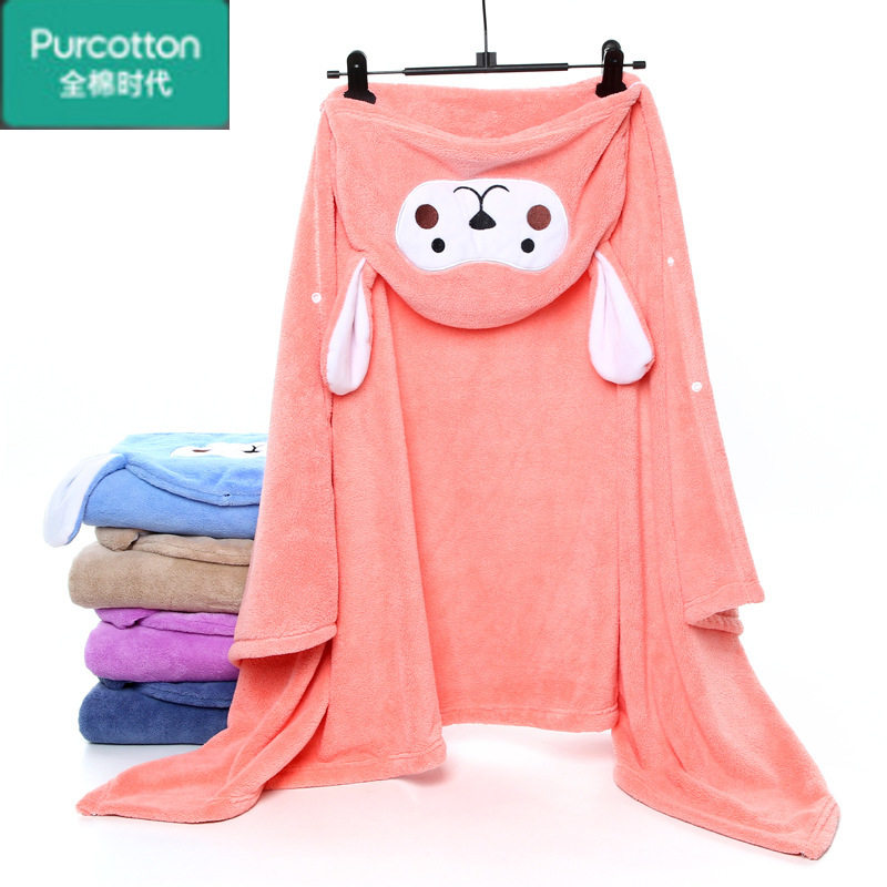 Cotton era bath towel hooded cloak absorbent towel clothing baby cotton quick-drying swimming bathrobe bath beach towel