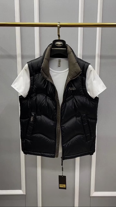 New Autumn and Winter down Vest for Men, Short, Loose, Sleeveless, Korean Style, Versatile Stand-Up Collar Vest Jacket for Men