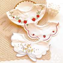 American QX pure cotton baby saliva towel 360 degree rotatable baby bib childrens anti-vomiting bib fake collar