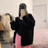 Черная бархатная демисезонная куртка, коллекция 2023, премиум класс, подходит для подростков, увеличенная толщина