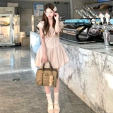 Милая розовая кукла, летний приталенный корсет, мини-юбка, новая коллекция, кукольный воротник, подходит для подростков