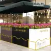 Outdoor Wrought iron flower box combination partition fence Outdoor courtyard Commercial street flower bed Sample house display center Gardening flower trough customization