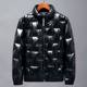 Off-season clearance down cotton jacket for men 2024 winter new glossy stand collar light and trendy handsome jacket