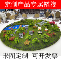 Customized Roundtable Roundtable Rotary Roundtable Flower Hotel Club Villa High-end Banquet Restaurant Table View Flower