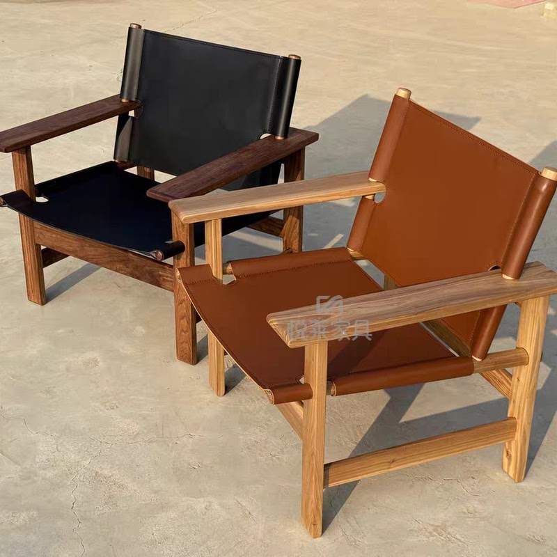 Italian Minimalist Saddle Leather Dining Chair Single Chair Sofa Chair Designer Chair Study Chair Balcony Leisure Chair Nordic Hotel