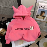 Осенняя утепленная толстовка, осенний детский пуховик с капюшоном, в западном стиле, в корейском стиле, увеличенная толщина