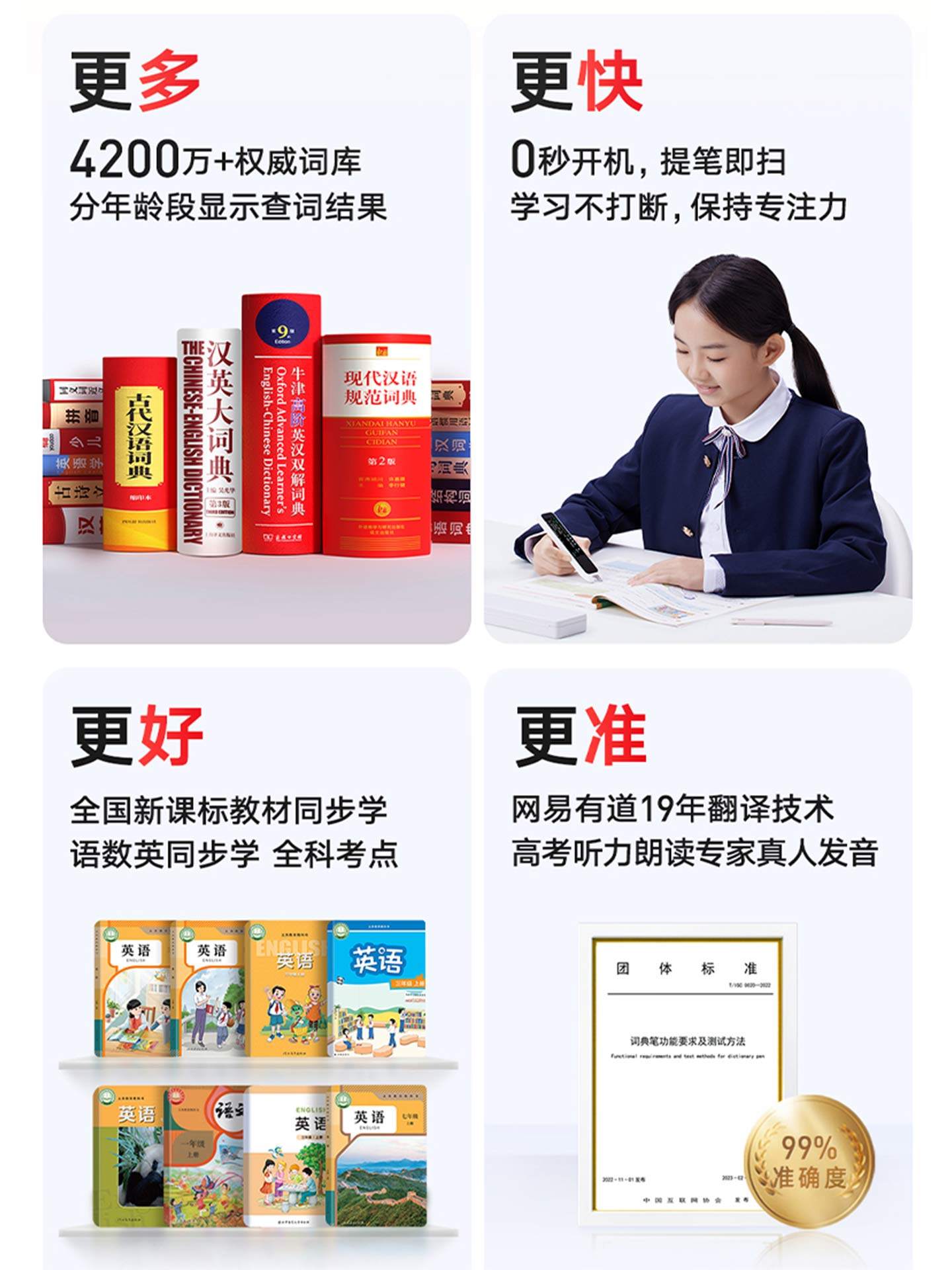 [New Product Launch]Netease Youdao Dictionary Pen A7 Reading Pen New Curriculum Standard Translation Pen Word Pen Universal for Elementary, Middle, and High School English Electronic Pen Scanning Textbook Learning Synchronized Scanning
