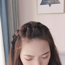 Short hair long hair Long hair transition Kanter Childrens magic patch net red homo-style disc hair curly-wave method retro solid