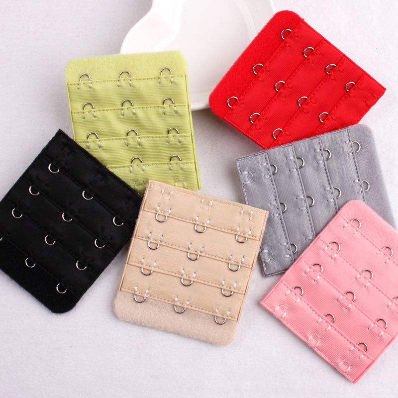 Four-row three-button bra extension buckle extension buckle underwear adjustment back buckle 4 rows 3 hooks big three-row buckle extension belt buckle