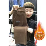 恩川 Утепленные демисезонные штаны, леггинсы, большой размер, высокая талия, свободный крой