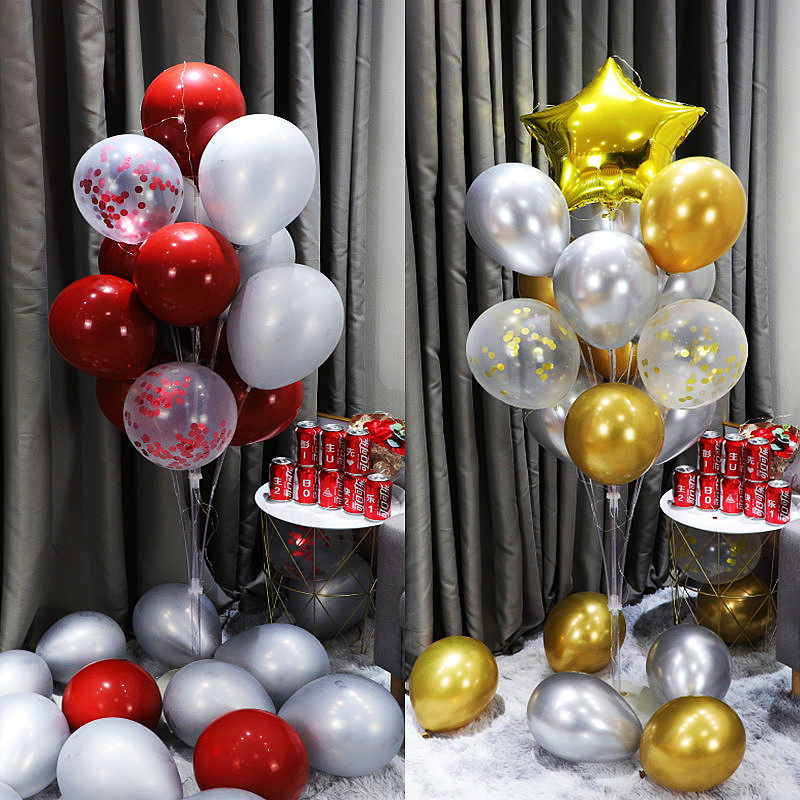 Round ground floating balloon tree table floating decoration upright post company mall shop storefront opening stage scene arrangement-Taobao