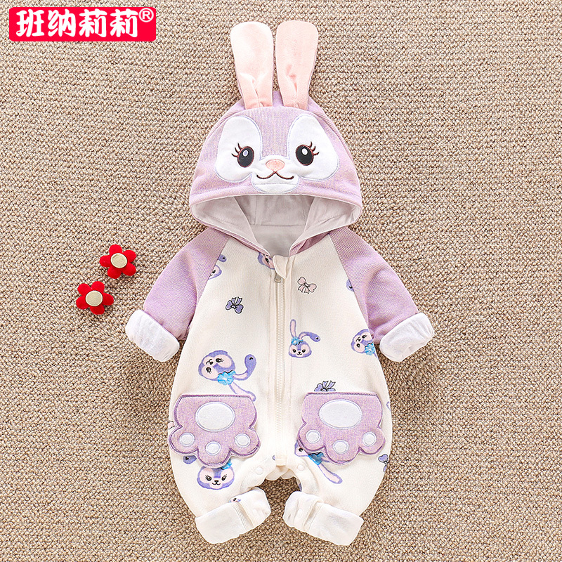 Baby Clothes Autumn Outfit Newborn Baby Girl Romper Full Moon Hundred Days Princess Jumpsuit Spring and Autumn Stellalou Coat Baby Clothes Autumn Outfit Newborn Baby Girl Romper Full Moon Hundred Days Princess Jumpsuit Spring and Autumn Stellalou Coat