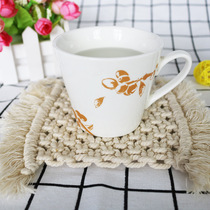 北欧ma手工棉线编织小杯垫装饰锅垫餐垫多用垫可定制尺寸来图定做