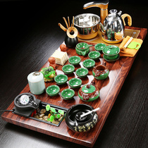 Quyu complete set of Kung Fu tea sets Household living room Chinese simple tea tray Automatic water supply integrated tea table