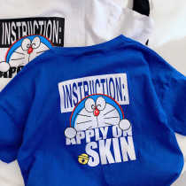 (100% cotton)Super soft childrens clothing summer new childrens short-sleeved T-shirt mens and womens childrens cartoon printing top ins