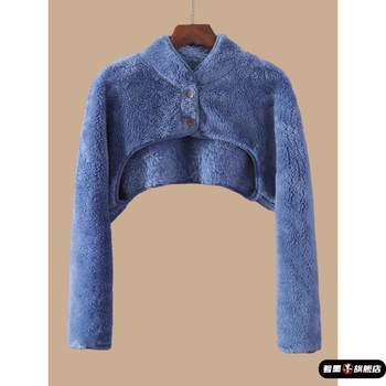 Arm Warmers Protect Upper Arms and Shoulder Sleeves for the Elderly, Winter Cold Protection Coral Fleece Sleeves for Full Arm Coverage