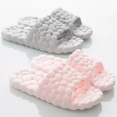 Japanese JULIPET hollow bathroom slippers female summer home lovers indoor home home water leakage bath sandals men