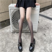 Japanese gradient socks hot girl sexy black silk pure white summer ultra thin anti-hook pantyhose socks