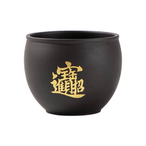 Purple sand tea cup personal zodiac sign custom-painted gold master cup kung fu bubble tea cup large capacity tea cup