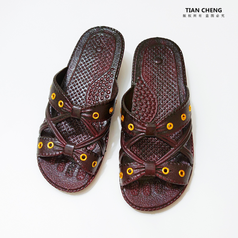 Hong Kong Version 21Century Taiwan Imported Old-Fashioned Rubber Flats Slippers for Middle-Aged and Elderly People Home Bathroom Non-Slip