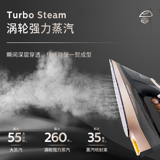 Philips Intelligent Temperature Control Steam Iron ເຕົາລີດໄຟຟ້າ ບໍ່ມີການປັບອຸນຫະພູມ ຂັບເຄື່ອນດ້ວຍ Steam ຫຼາຍວິທີທາດເຫຼັກ DST8041