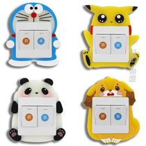4 Loaded Night Light Switch Sticking wall with protective sleeves Modern minimalist switch 3d Cubist Home Nordic Wind childrens house